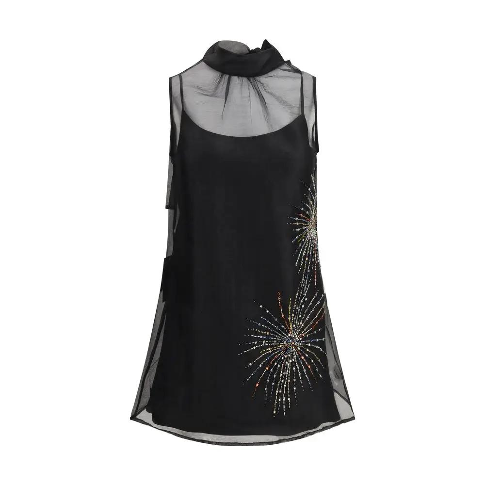 Robe décontractée Staud en polyester noir
