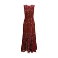 Self-Portrait Bordeaux Polyester Cocktail Dress by Self-Portrait