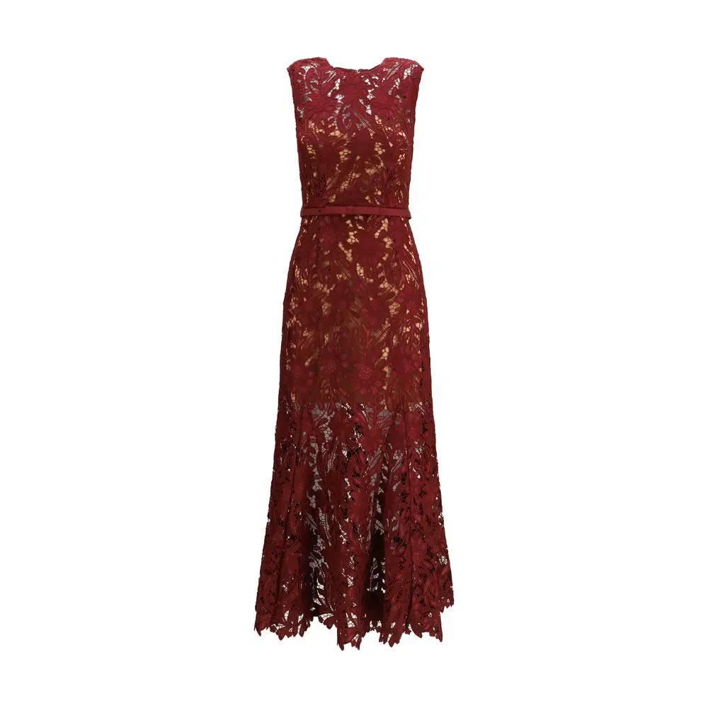 Robe de cocktail Self-Portrait Bordeaux en polyester
