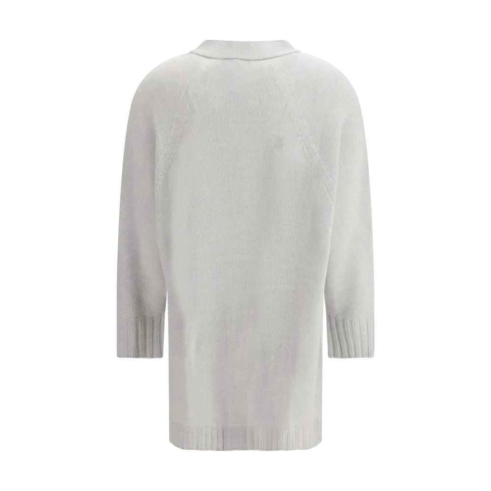 Fabiana Filippi Gray Fleece Wool Cardigan