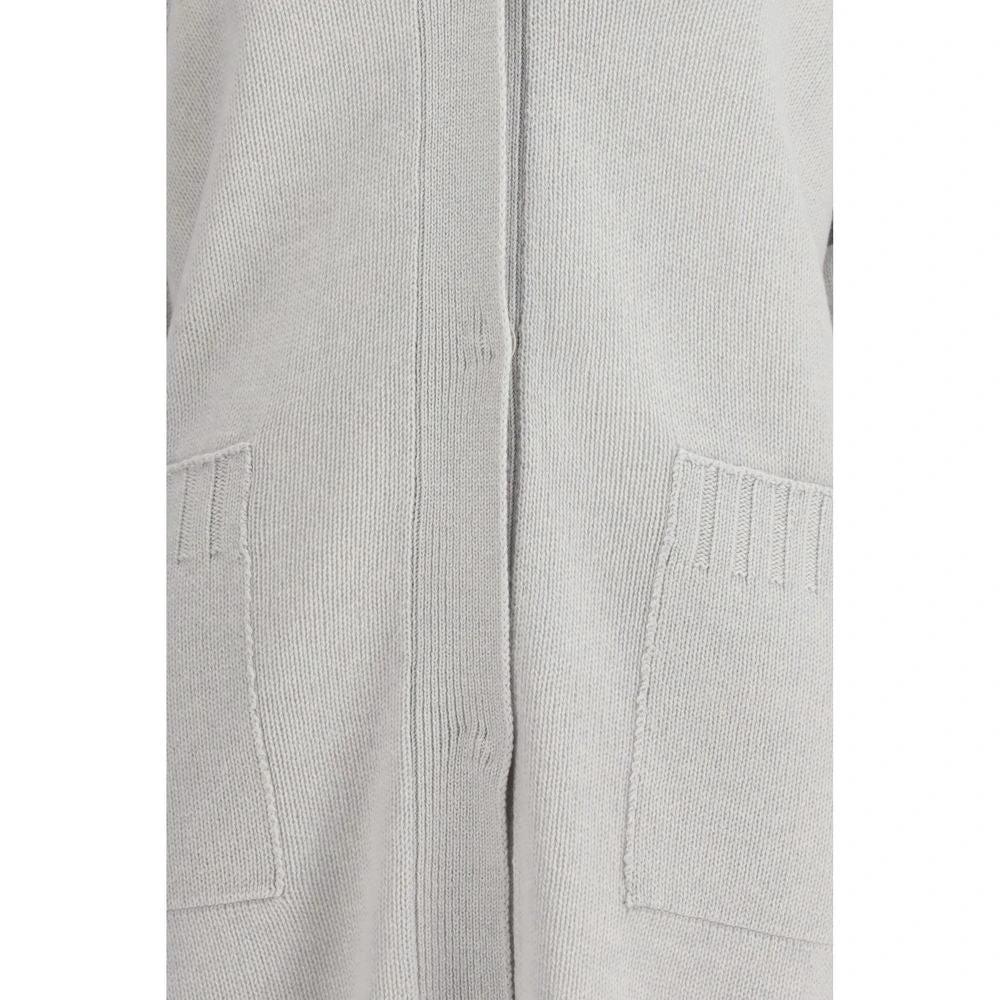 Fabiana Filippi Gray Fleece Wool Cardigan