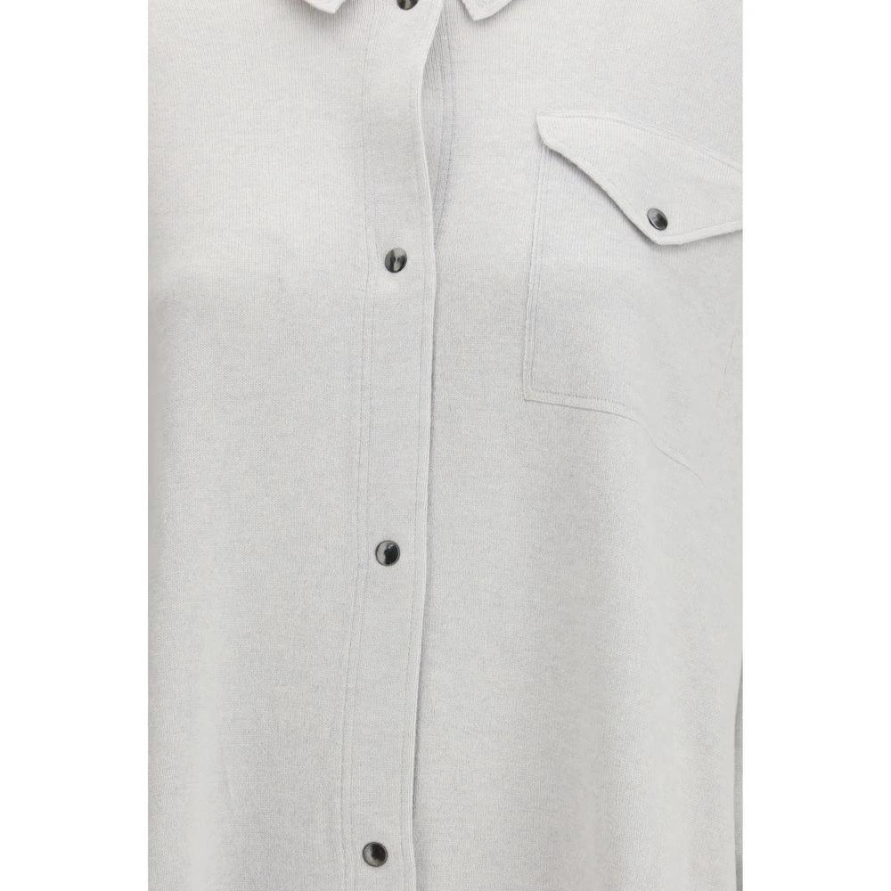 Fabiana Filippi Gray Fleece Wool Shirt by Fabiana Filippi