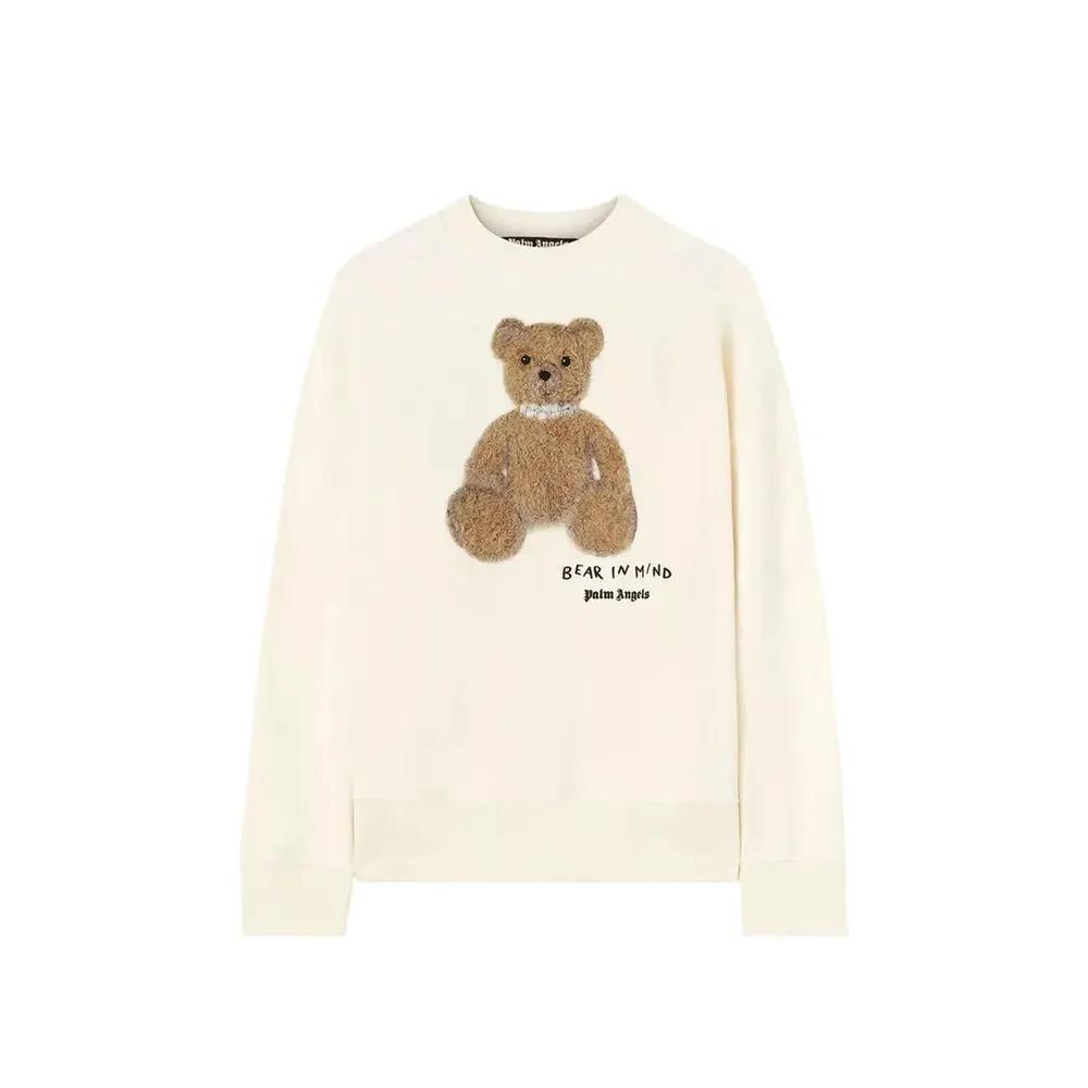 Palm Angels White Cotton Sweatshirt