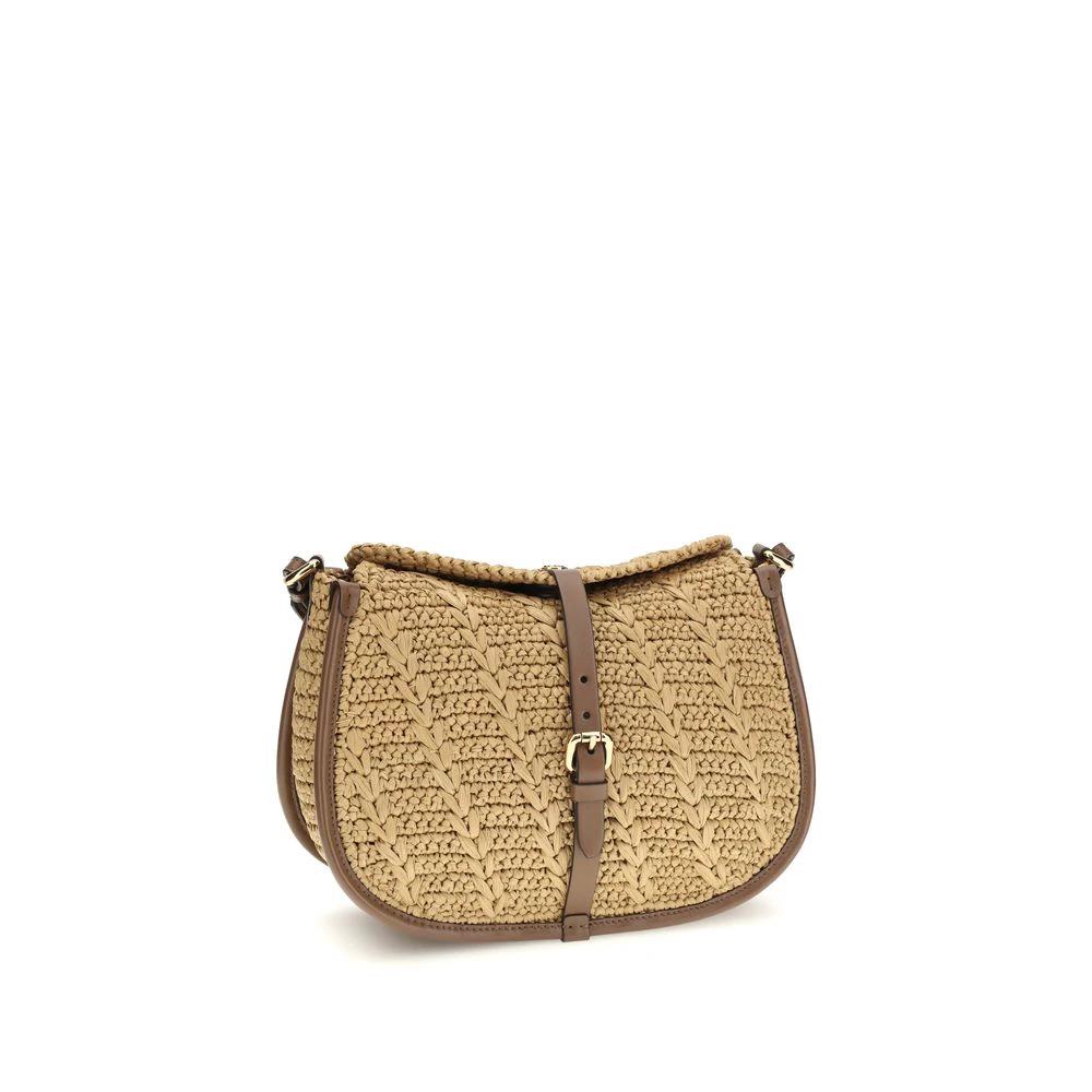Etro Beige Raffia Shoulder Bag by Etro