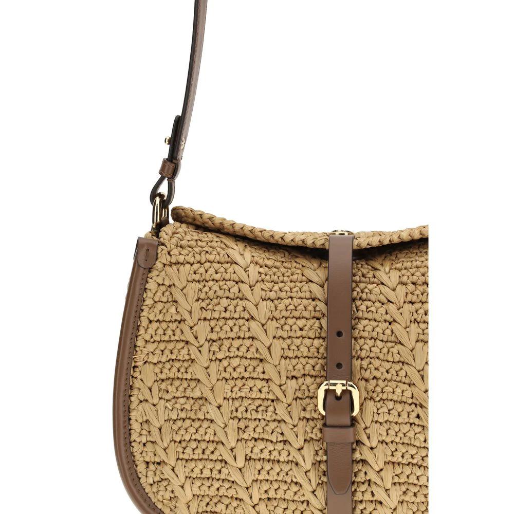 Etro Beige Raffia Shoulder Bag by Etro
