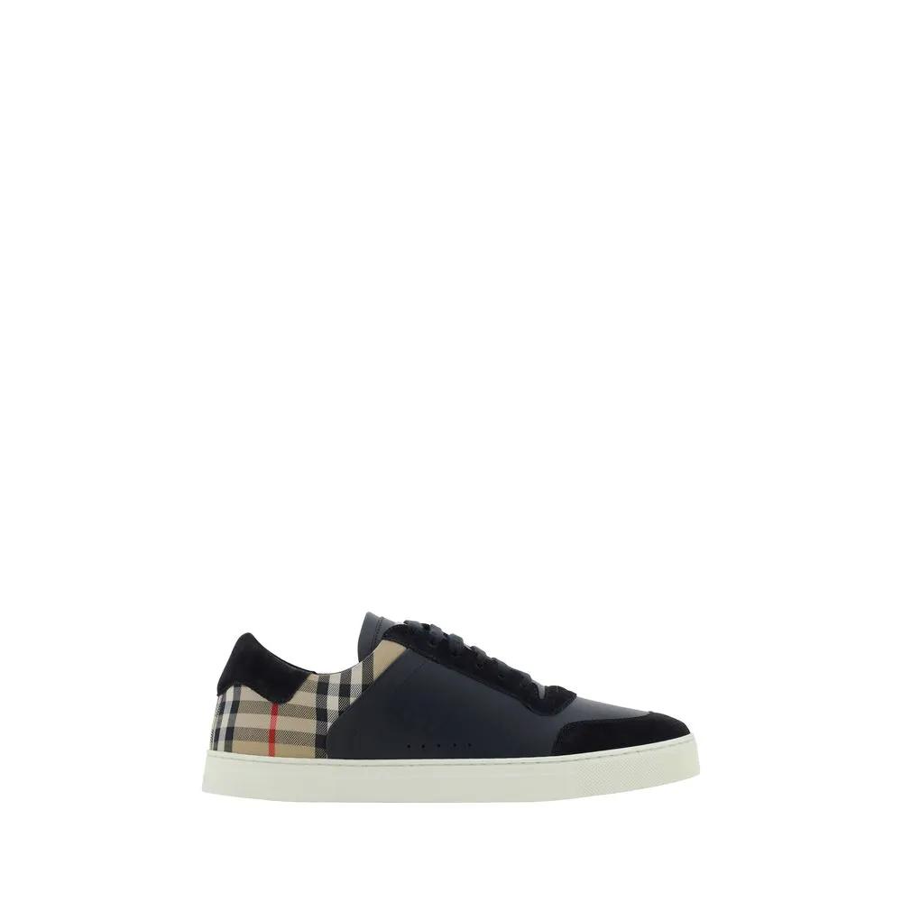 Baskets basses Burberry Bos Taurus en cuir de veau multicolore