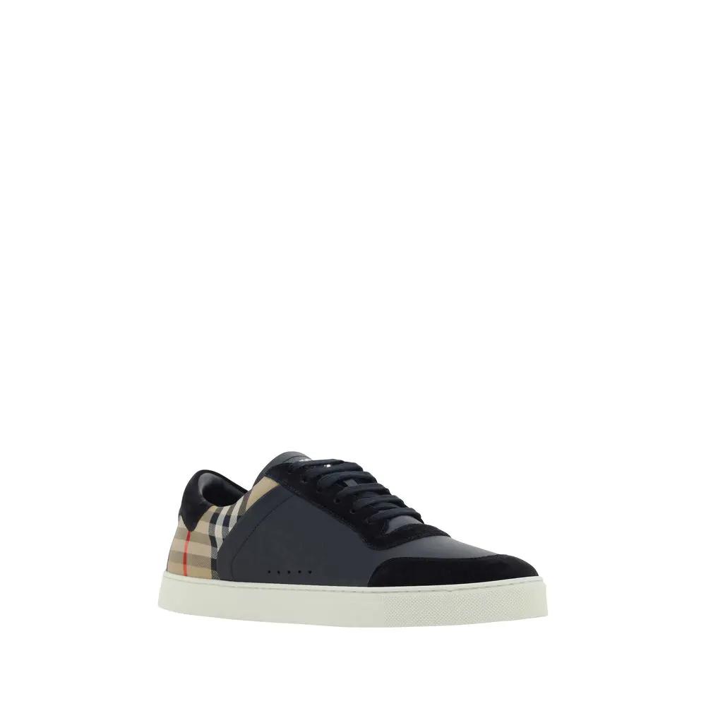 Baskets basses Burberry Bos Taurus en cuir de veau multicolore