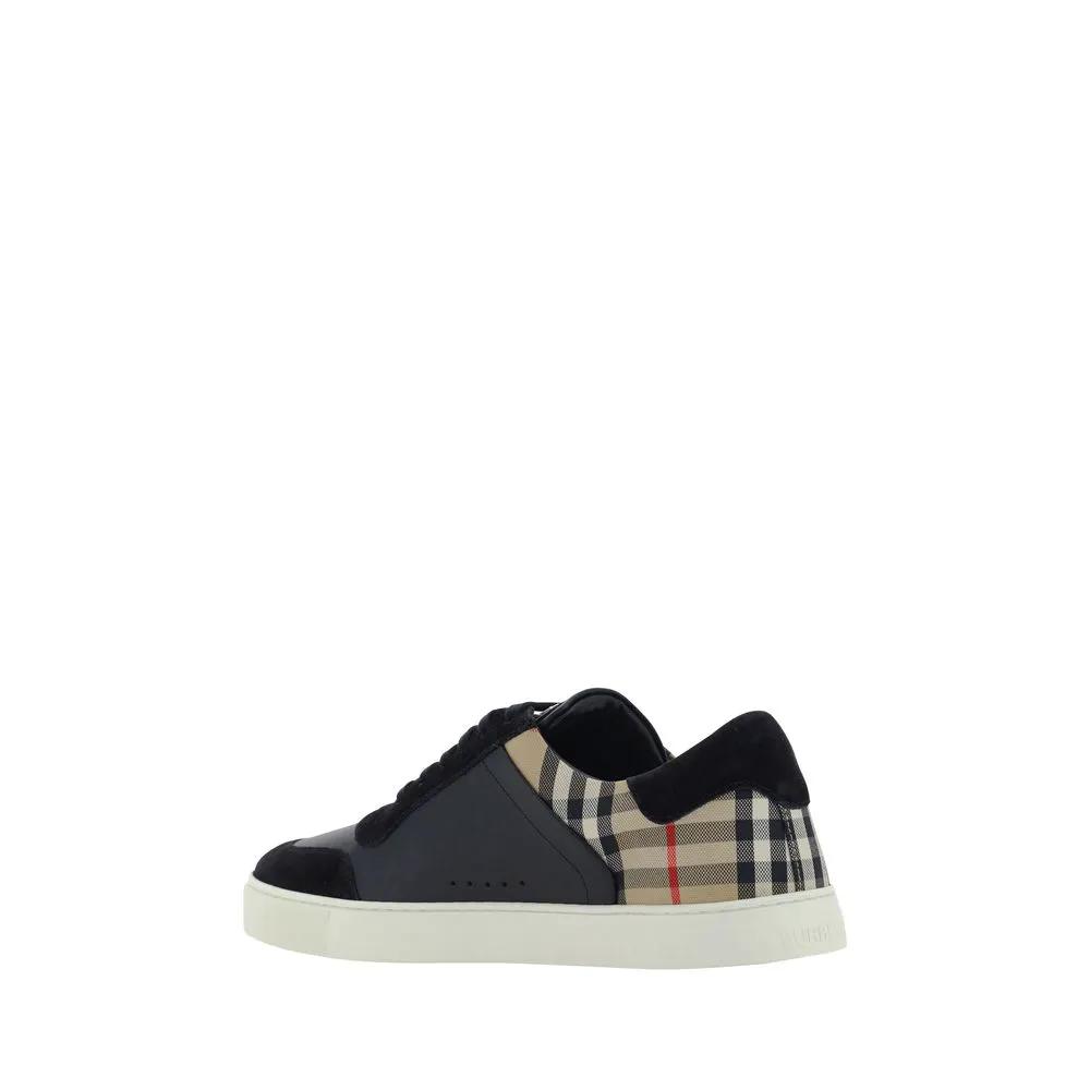 Baskets basses Burberry Bos Taurus en cuir de veau multicolore