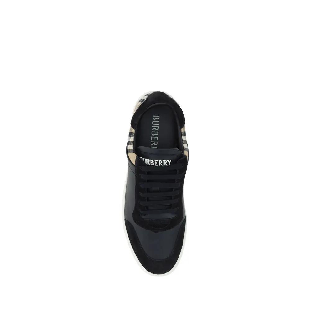 Baskets basses Burberry Bos Taurus en cuir de veau multicolore
