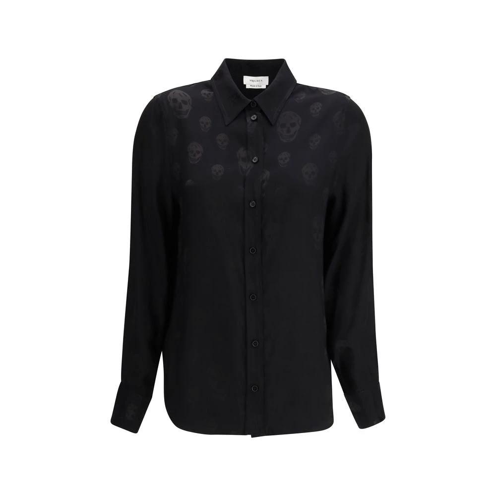 Alexander McQueen Black Viscose Pattern Shirt by Alexander McQueen