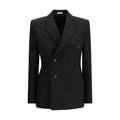 Blazer en laine noire Alexander McQueen
