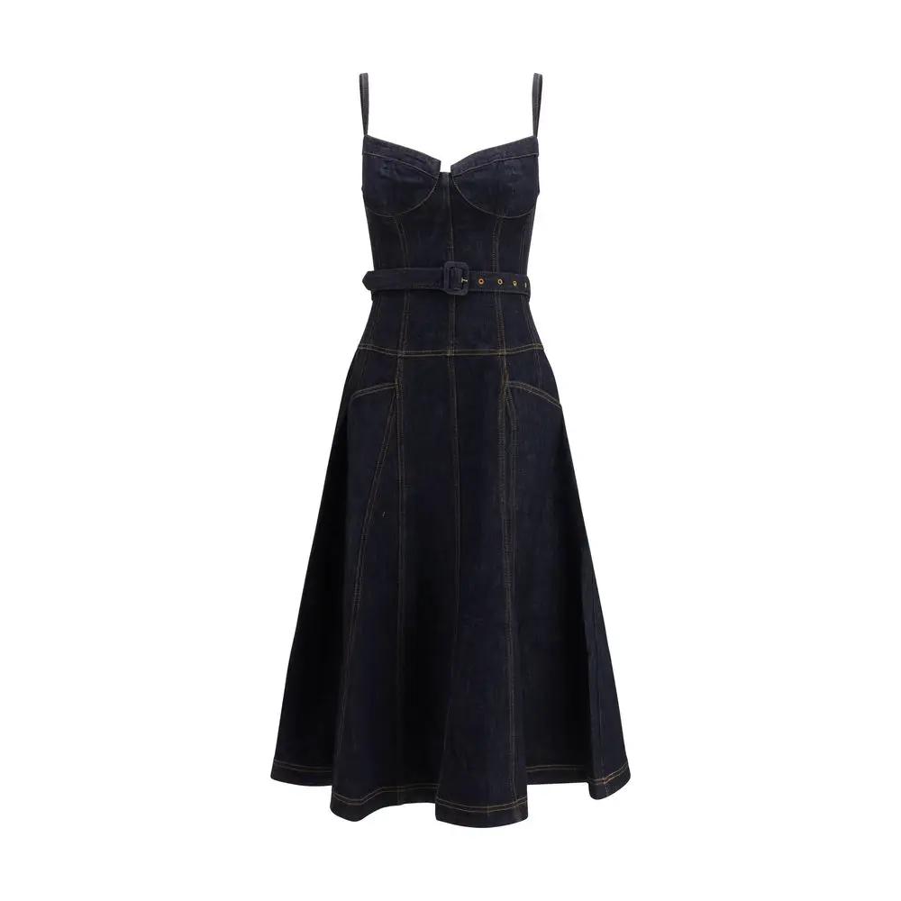 Self-Portrait Blue Cotton Casual Dress