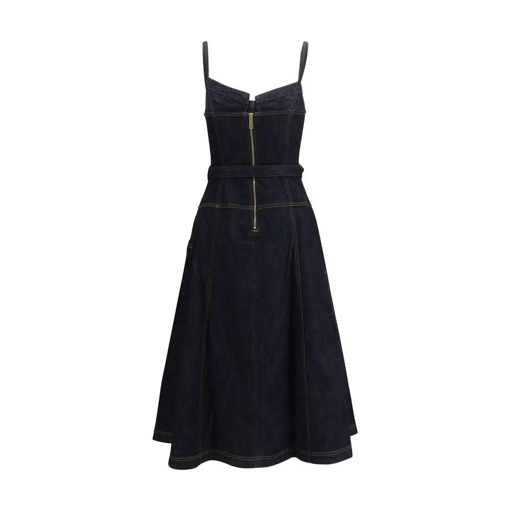 Self-Portrait Blue Cotton Casual Dress
