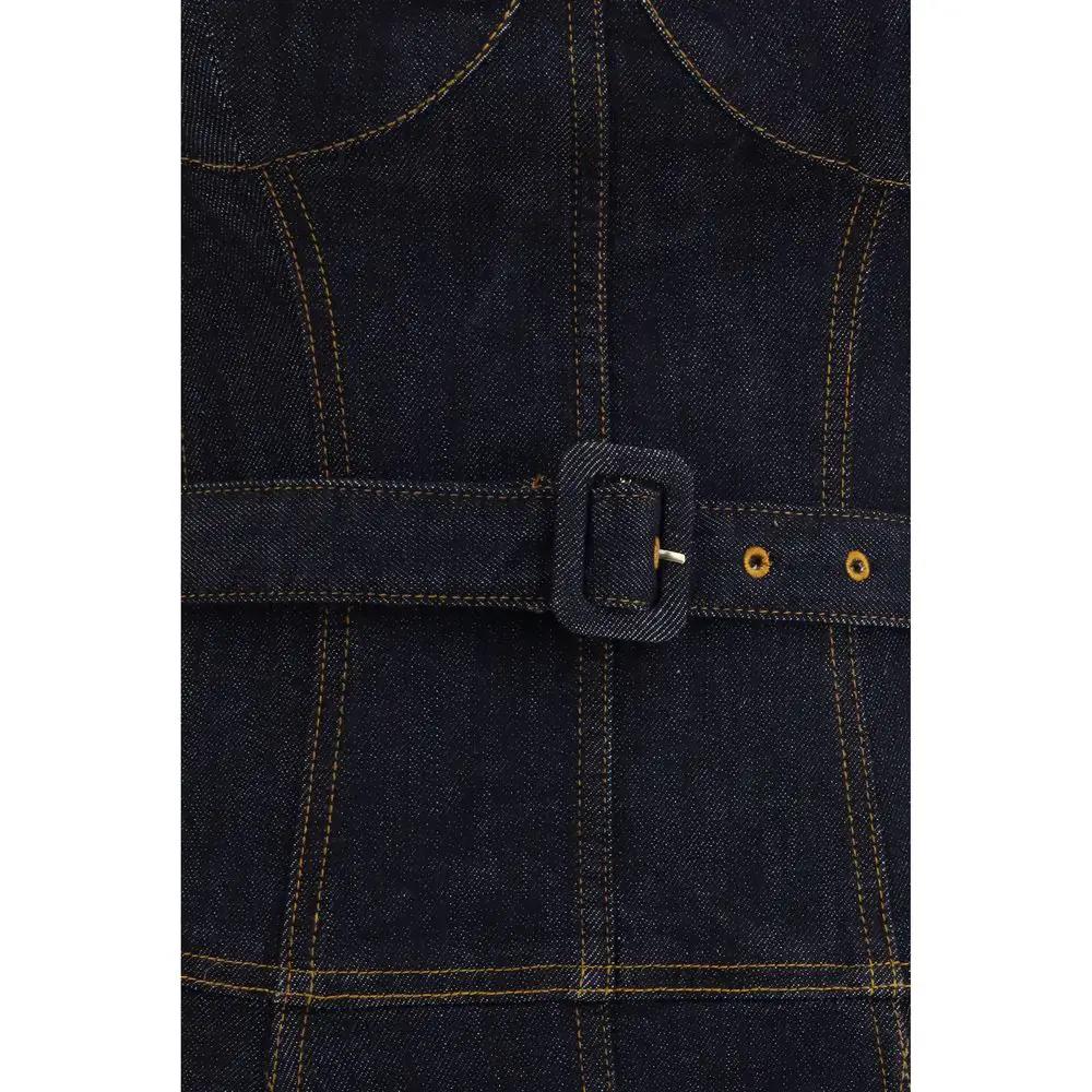 Self-Portrait Blue Cotton Casual Dress