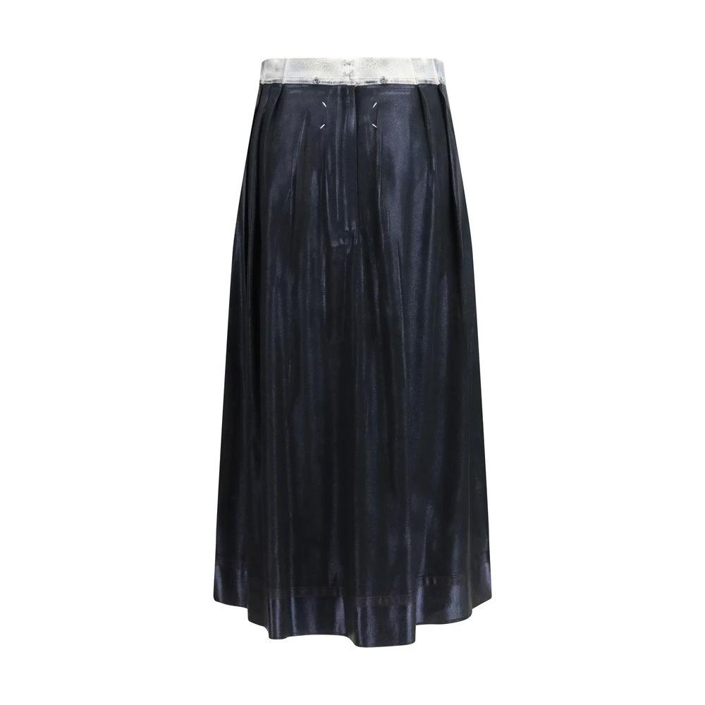 Margiela Blue Acetate Midi Skirt by Margiela