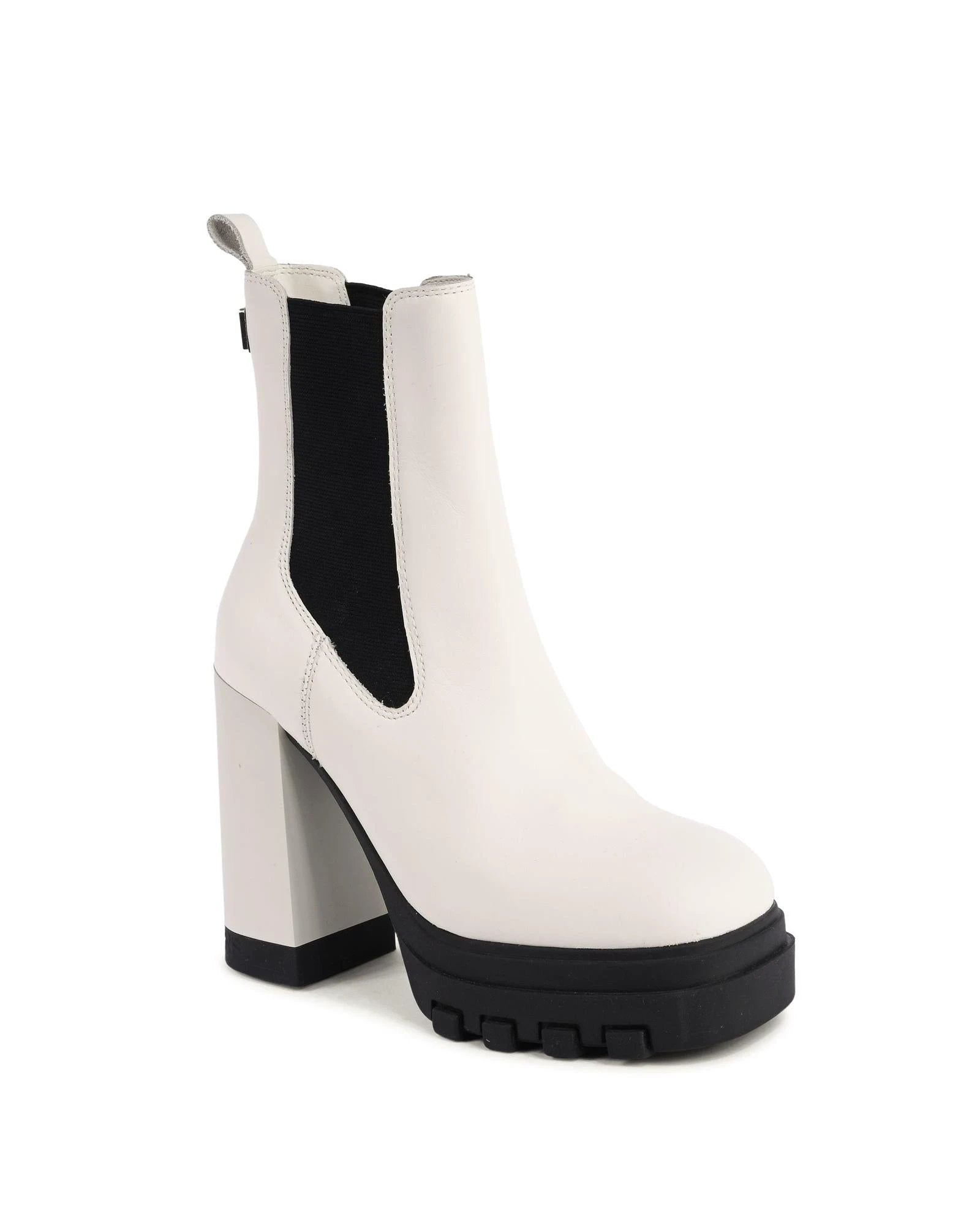 Tommy Hilfiger White Leather Ankle Boots by Tommy Hilfiger