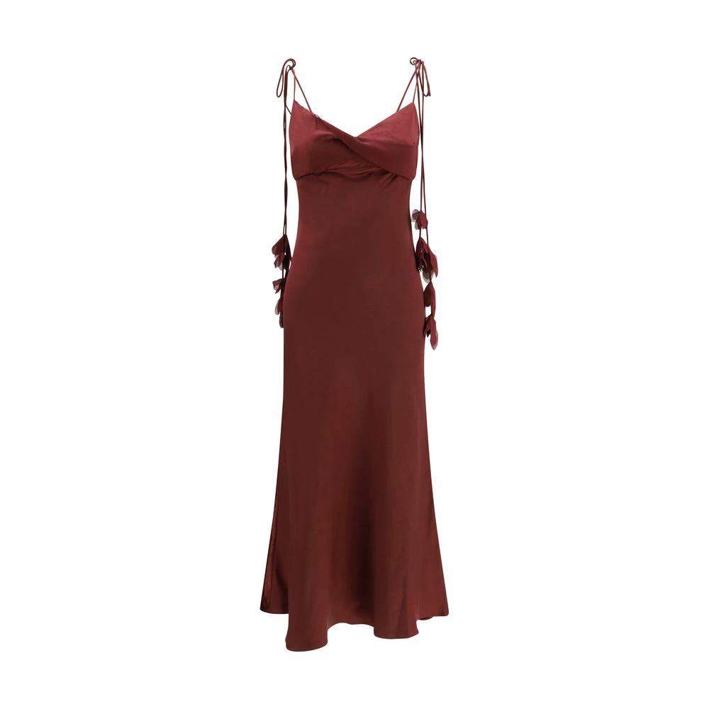 Robe décontractée Self-Portrait Bordeaux en polyester