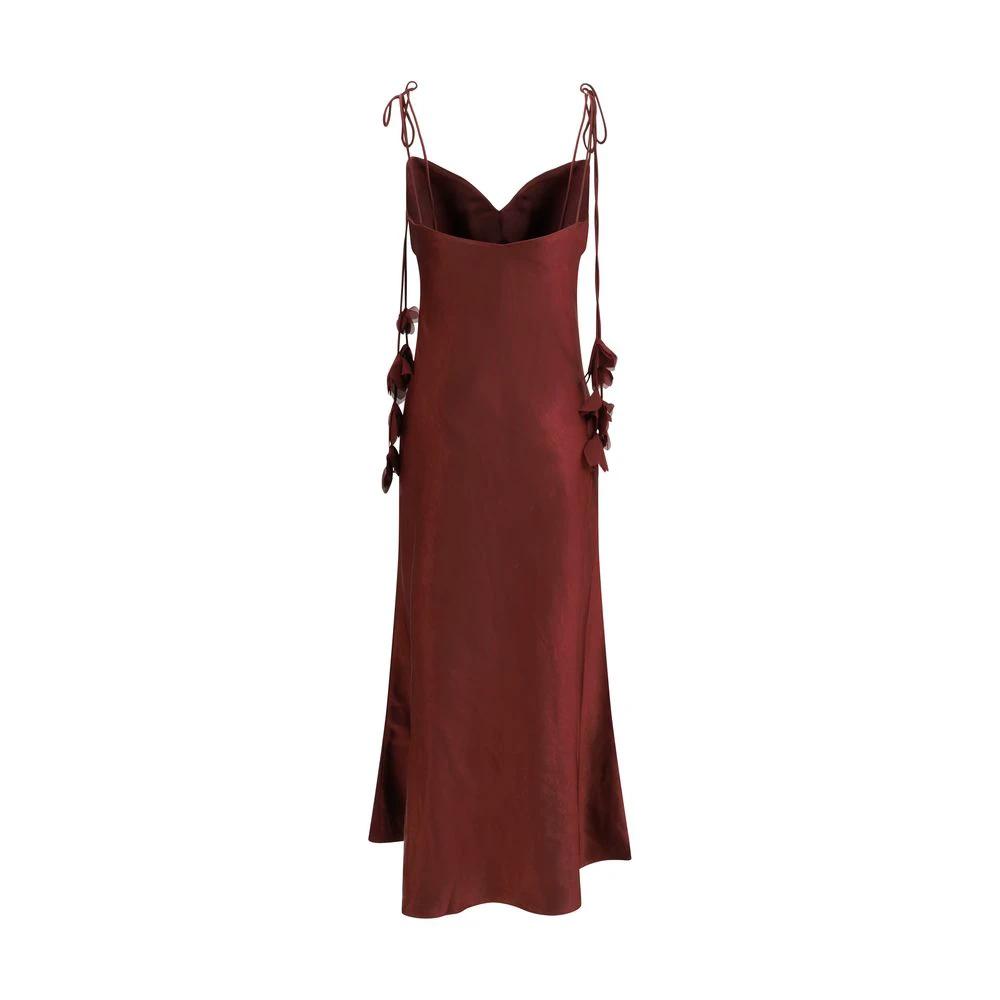 Robe décontractée Self-Portrait Bordeaux en polyester