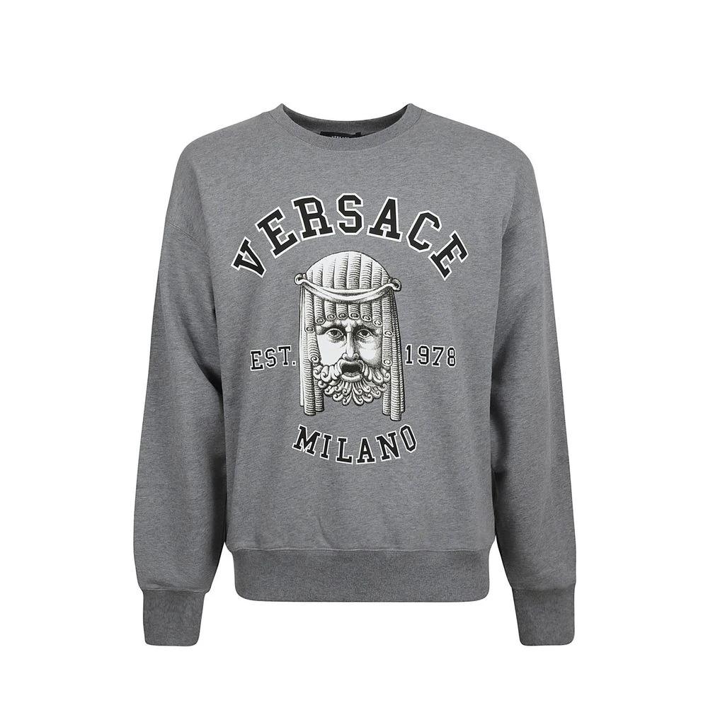 Versace Gray Cotton Sweatshirt by Versace