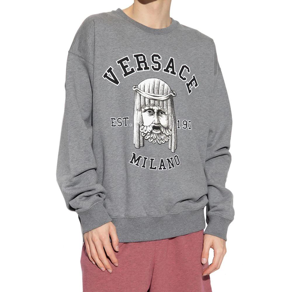 Versace Gray Cotton Sweatshirt by Versace