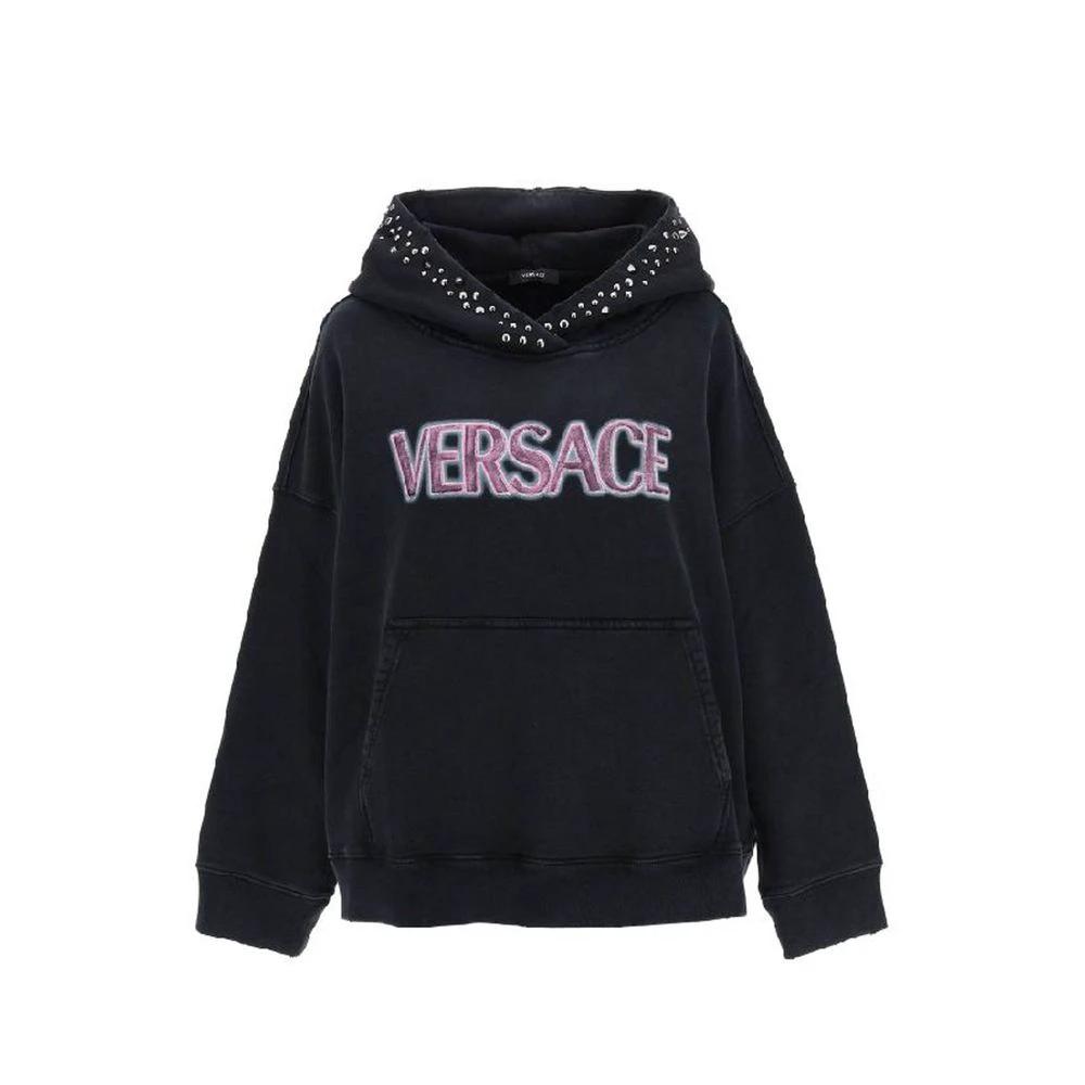 Versace Black Cotton Sweatshirt by Versace