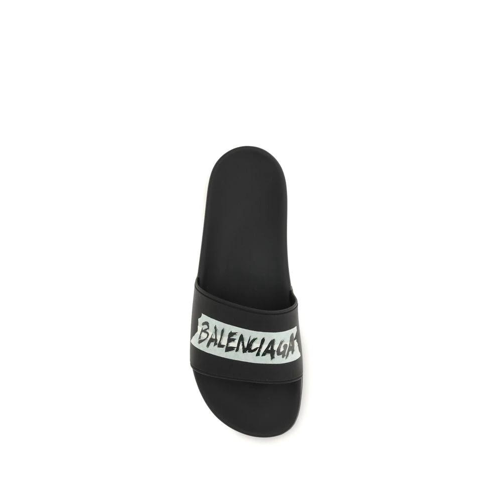 Balenciaga Black Rubber Sandals by Balenciaga