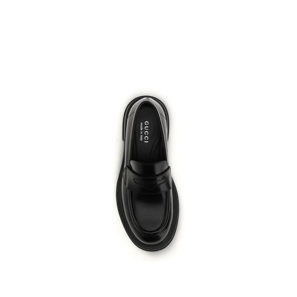 Mocassins Gucci Bos Taurus en cuir de veau noir