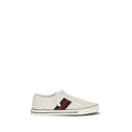 Baskets basses blanches en coton Gucci