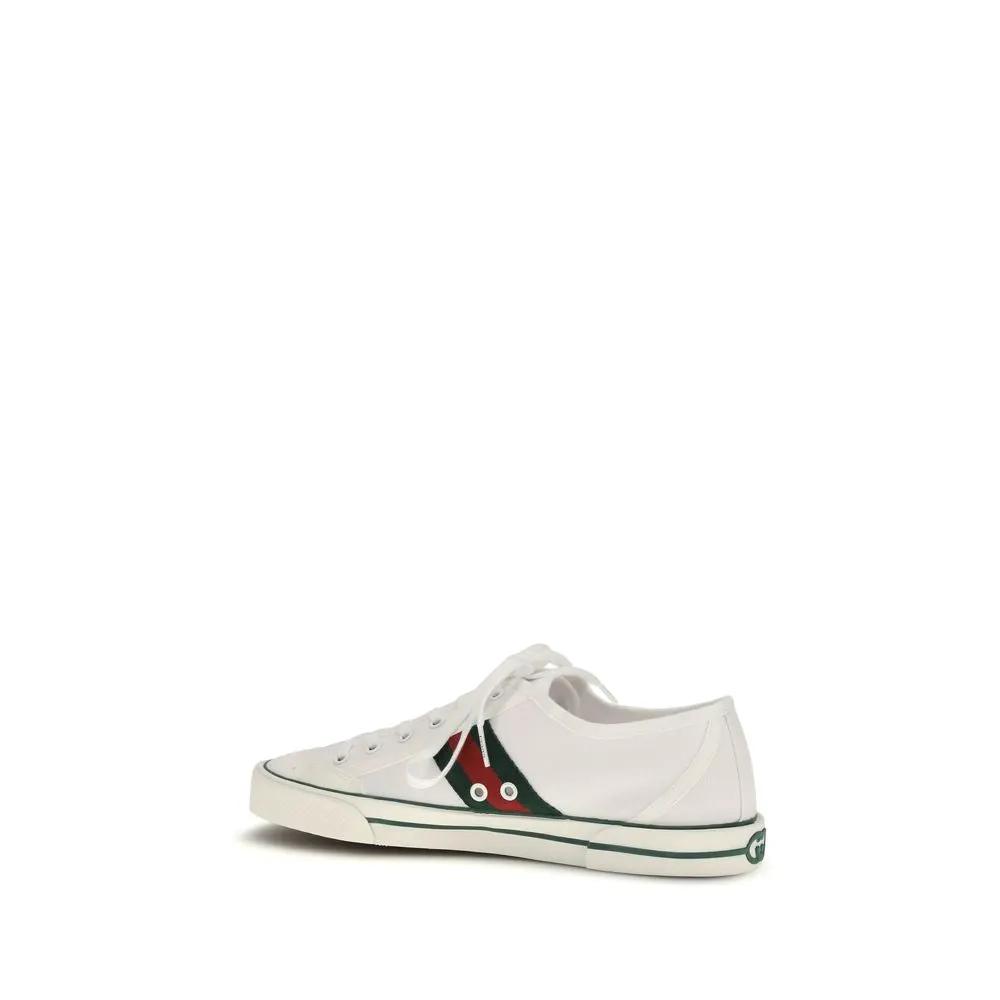 Baskets basses blanches en coton Gucci