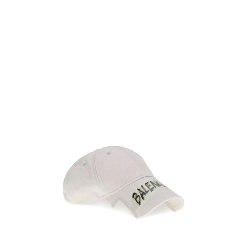 Casquette Balenciaga en coton blanc (casquette de baseball)