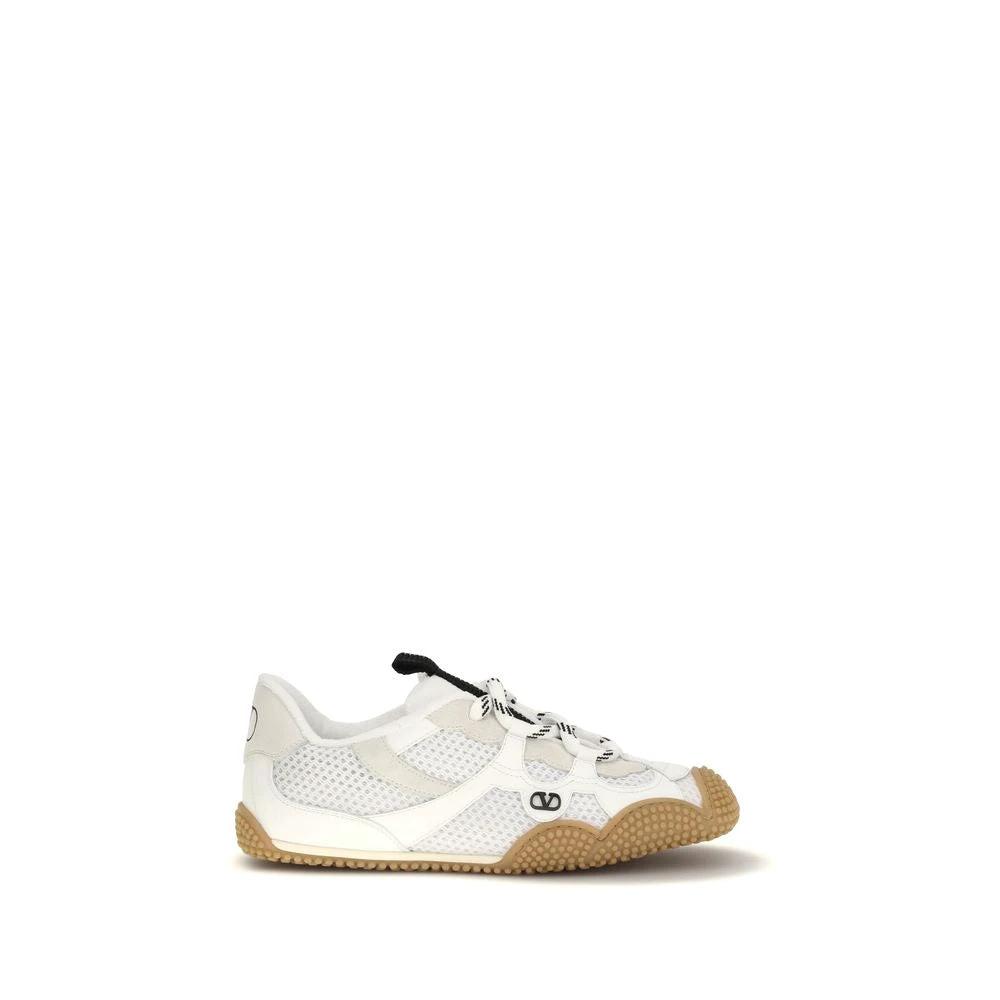 Valentino Garavani White Polyamide Athletic Sneakers by Valentino Garavani