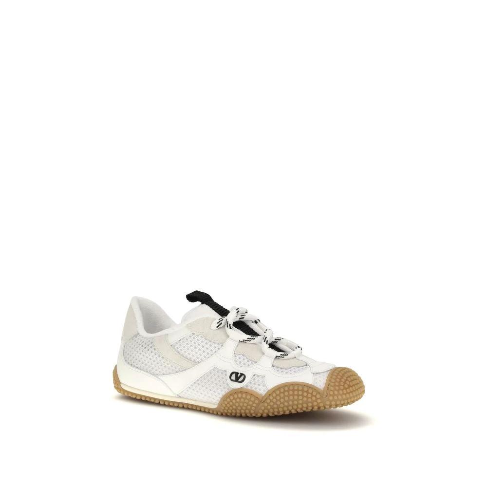 Valentino Garavani White Polyamide Athletic Sneakers by Valentino Garavani