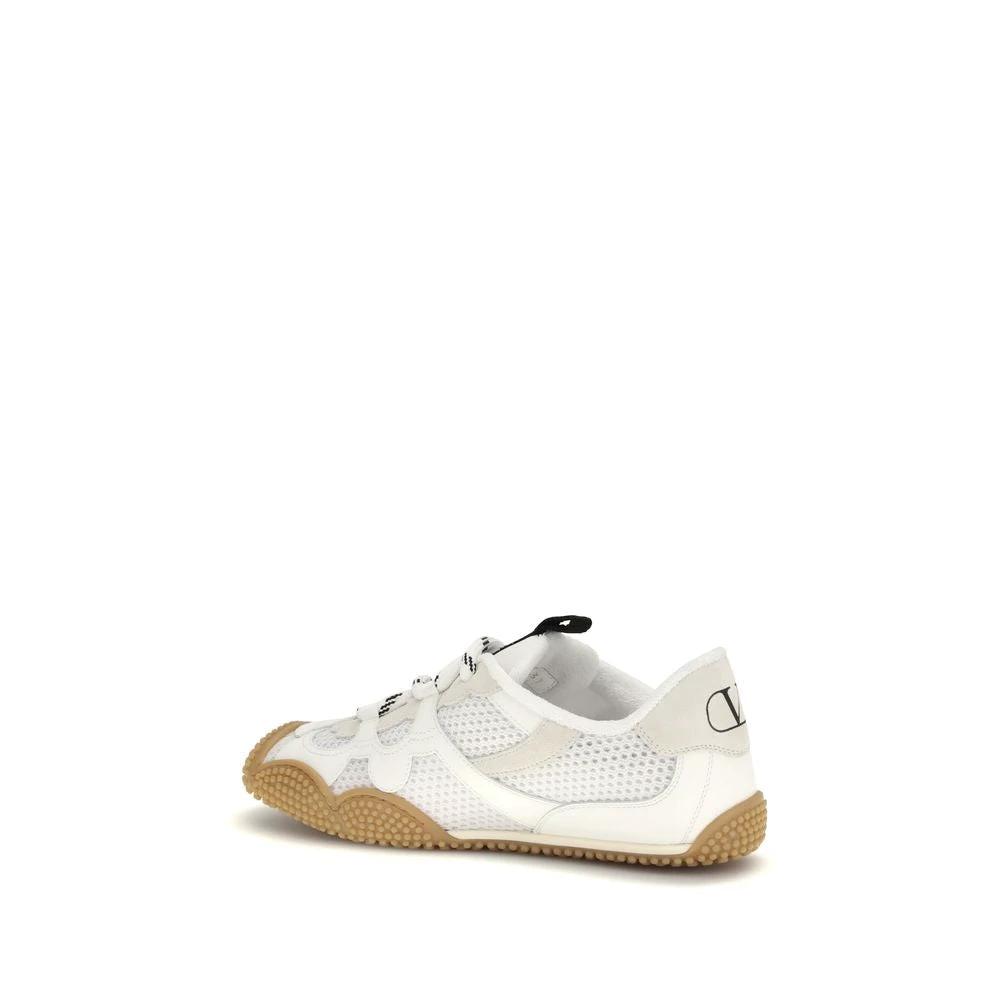 Valentino Garavani White Polyamide Athletic Sneakers by Valentino Garavani
