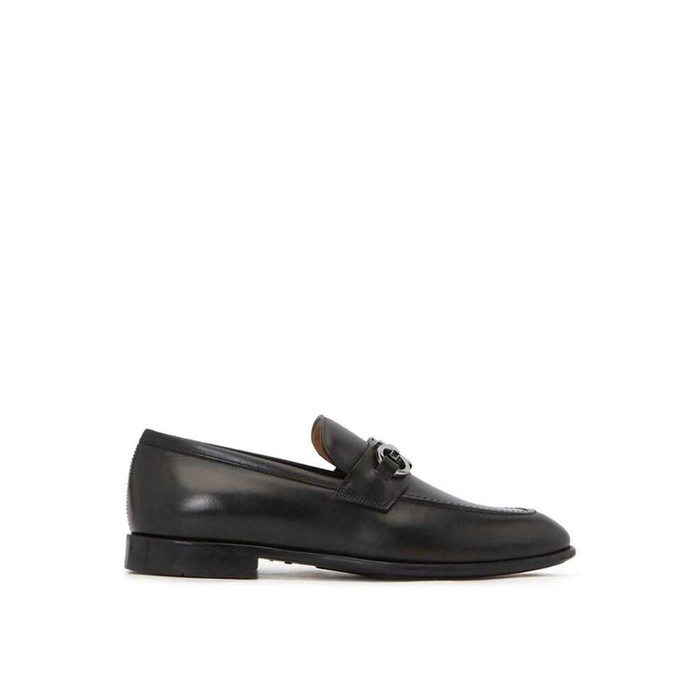 Salvatore Ferragamo Black Calfskin Slip-On Loafers by Salvatore Ferragamo