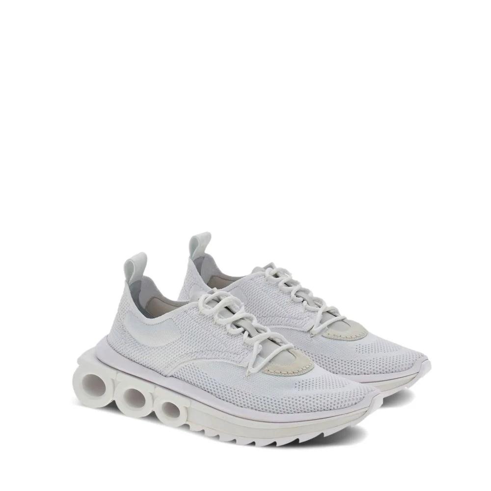 Salvatore Ferragamo White Nylon Athletic Sneakers by Salvatore Ferragamo