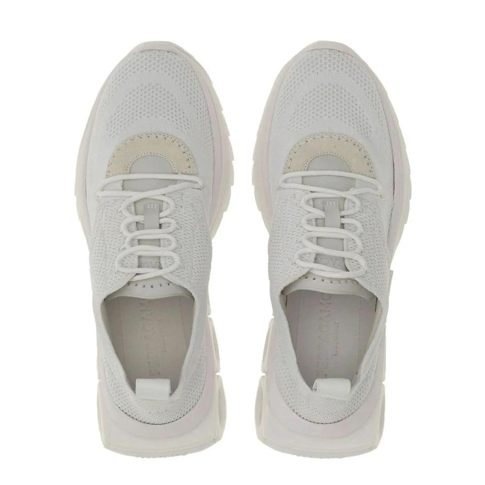 Salvatore Ferragamo White Nylon Athletic Sneakers by Salvatore Ferragamo