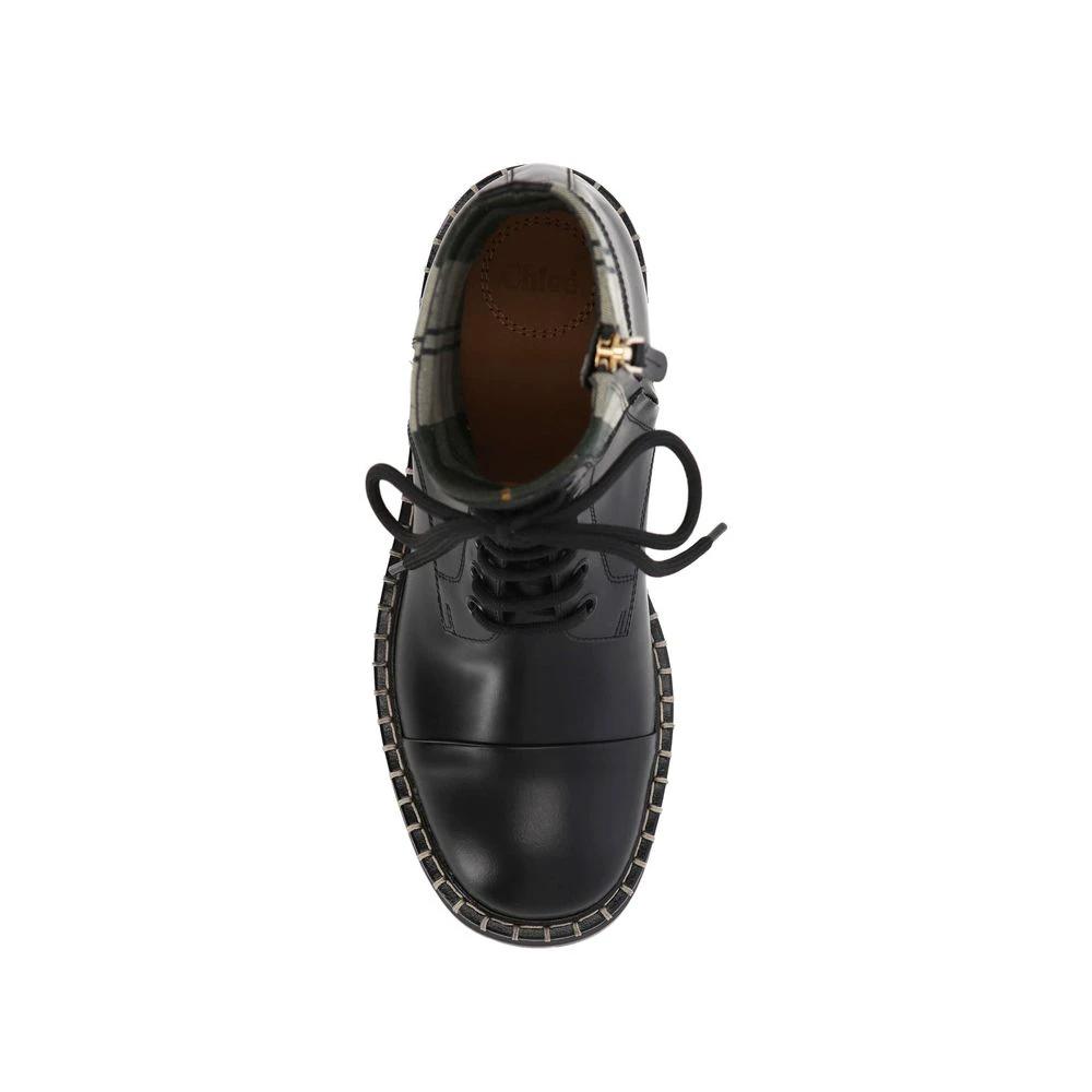 See By Chloé Black Cotton Lace-Up Boots by See By Chloé