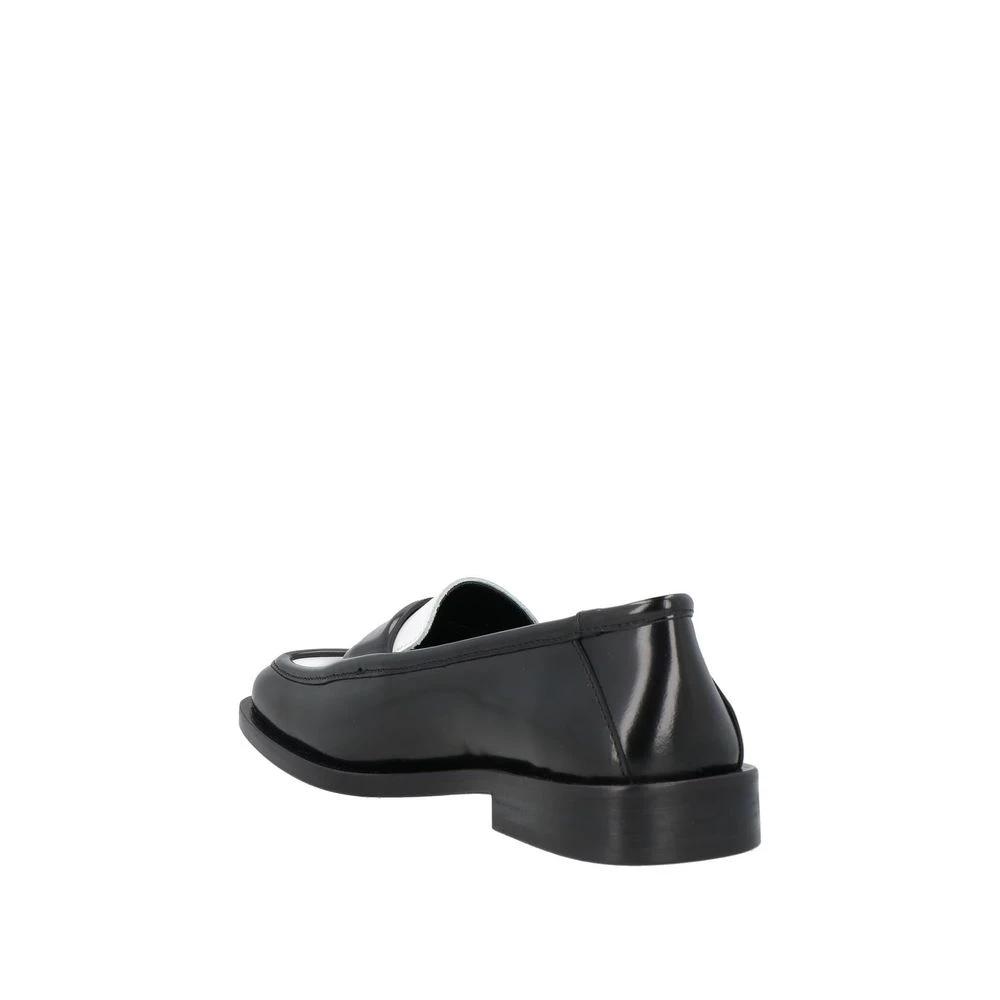 The Attico Black Leather Slip-On Loafers by The Attico
