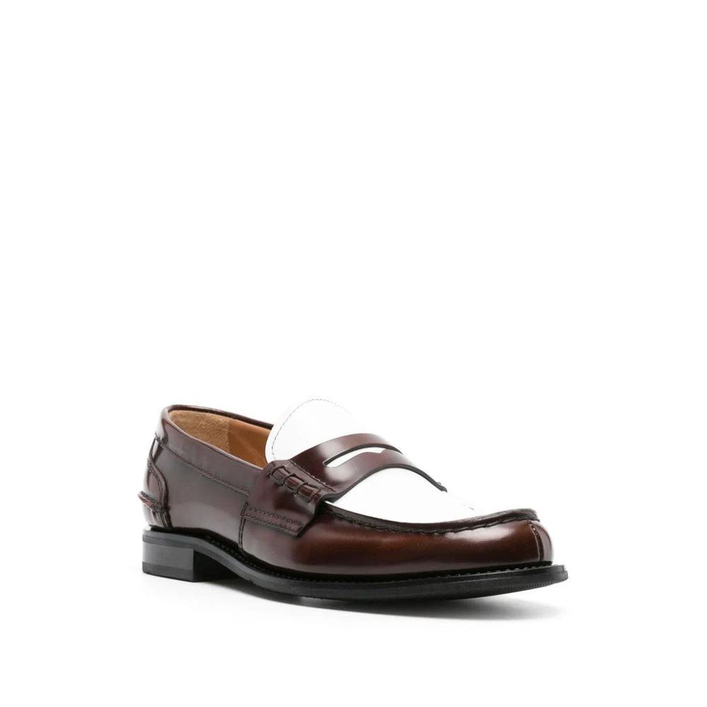 Church's Brown Calfskin Slip-On Loafers by Church's