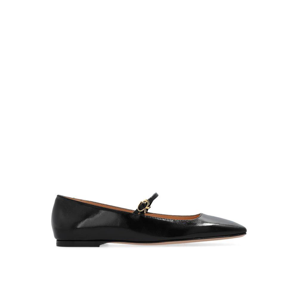 Gianvito Rossi Black Calfskin Ballet Flats by Gianvito Rossi