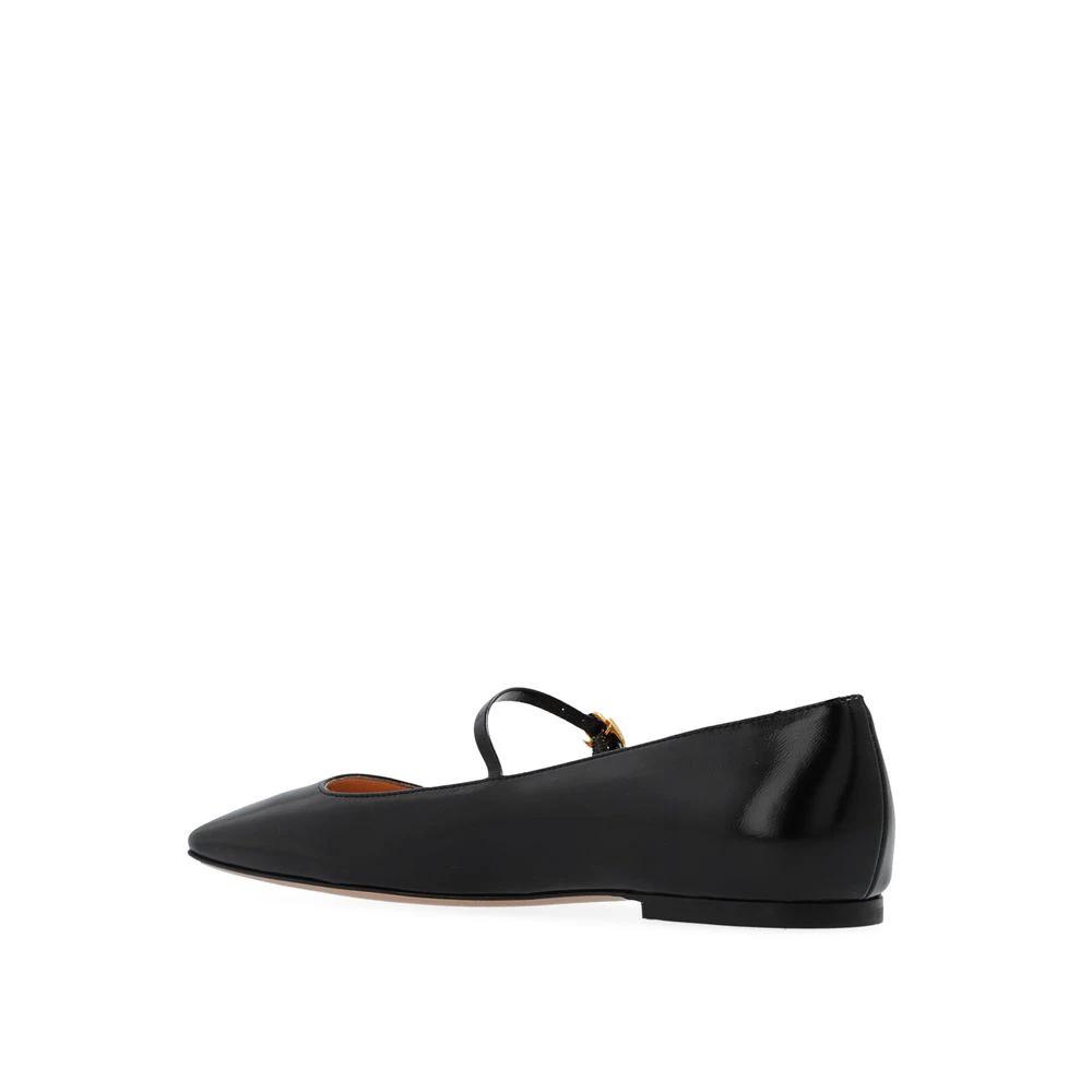 Gianvito Rossi Black Calfskin Ballet Flats by Gianvito Rossi