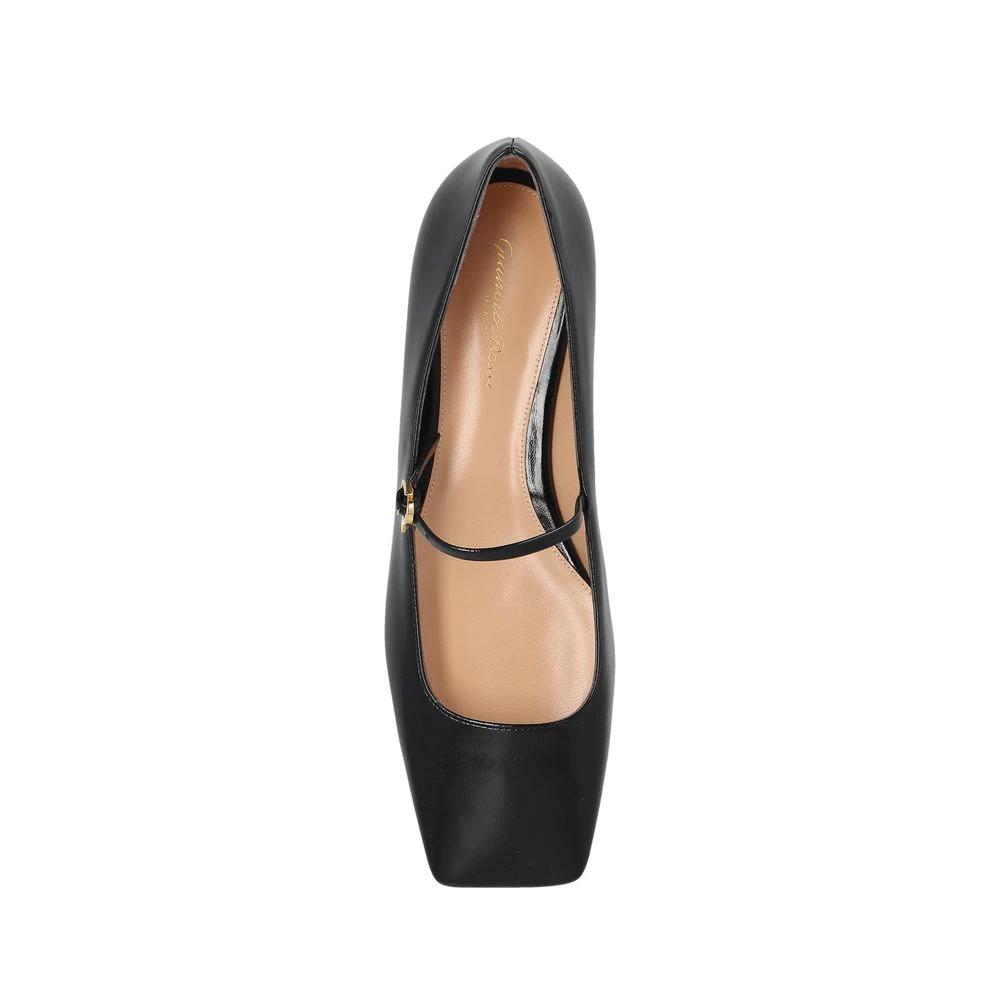 Gianvito Rossi Black Calfskin Ballet Flats by Gianvito Rossi