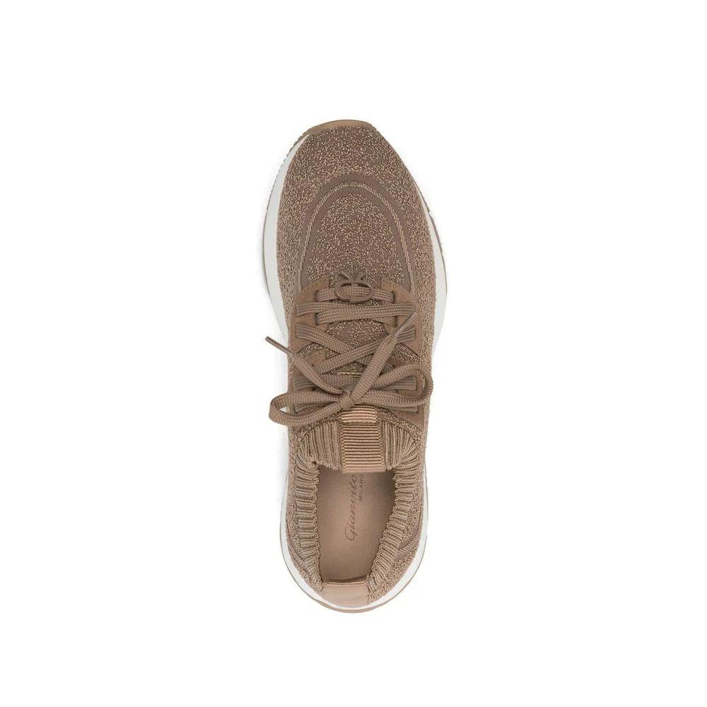 Gianvito Rossi Brown Fabric Athletic Sneakers by Gianvito Rossi