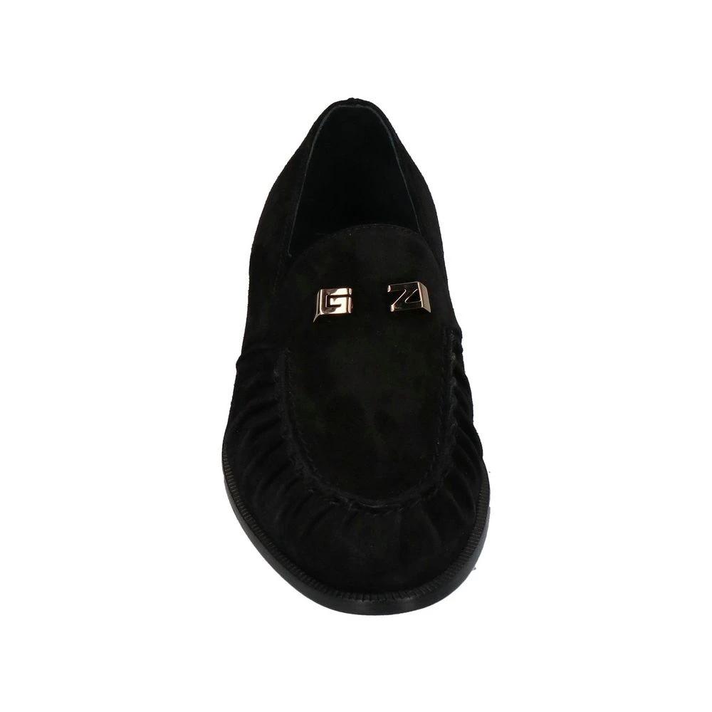 Giuseppe Zanotti Black Calfskin Slip-On Loafers by Giuseppe Zanotti