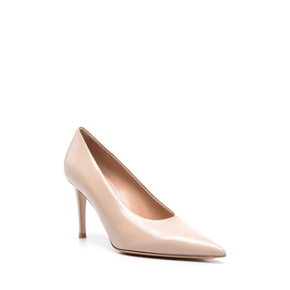 Gianvito Rossi Beige Calfskin High Heel Pumps by Gianvito Rossi