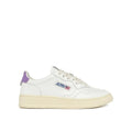Baskets blanches en cuir pour femme – Autry basses à lacets avec logo