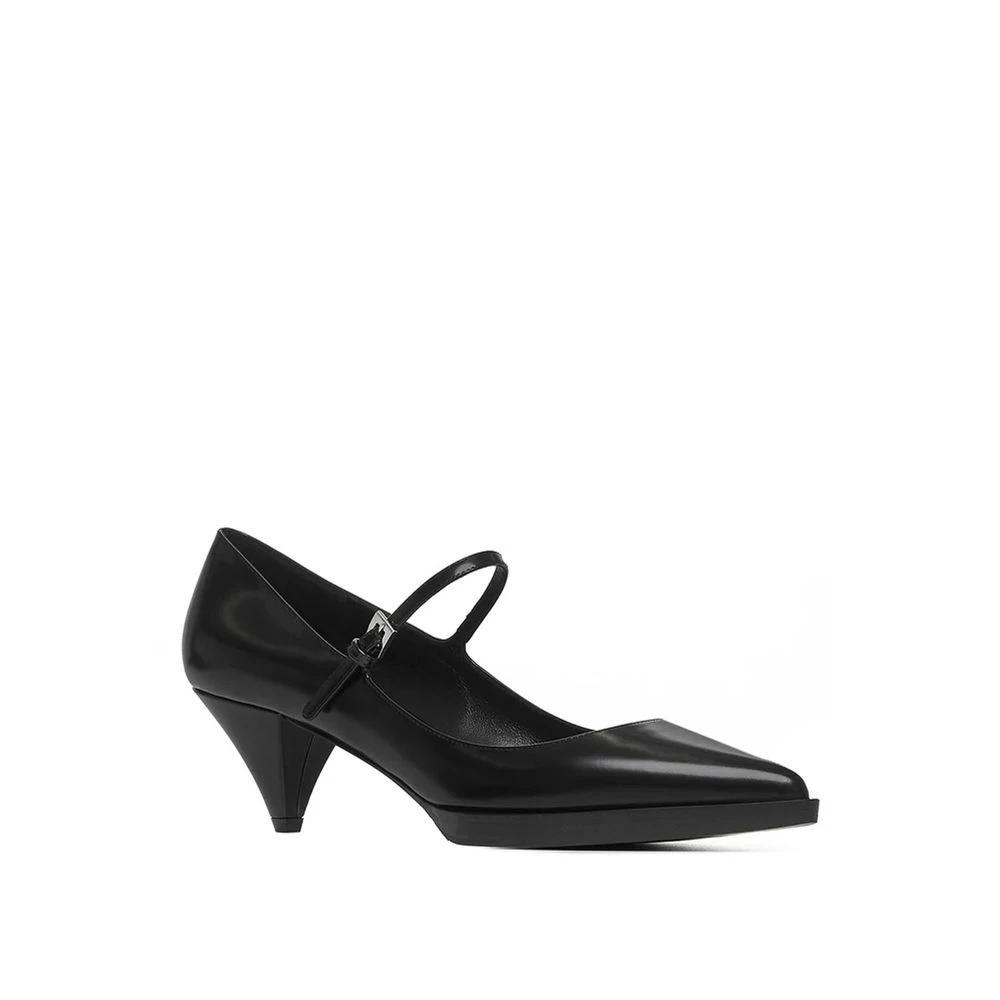 Escarpins Prada en cuir de veau noir à talons moyens