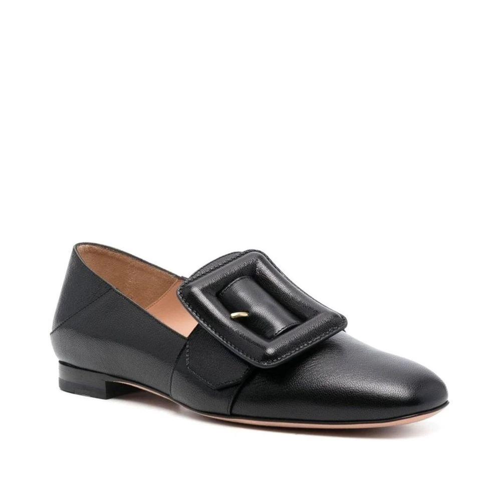 Bally Black Calfskin Slip-On Loafers by Bally