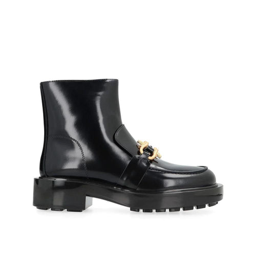 Bottega Veneta Black Calfskin Ankle Boots by Bottega Veneta