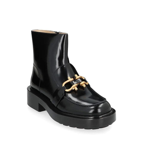 Bottega Veneta Black Calfskin Ankle Boots by Bottega Veneta